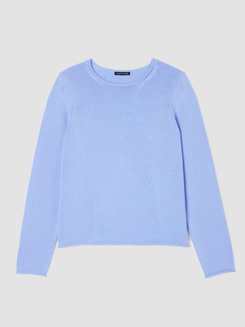 EILEEN FISHER Peruvian Cotton Blend Jewel Neck Top