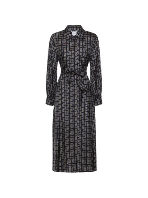 Max Mara patterned tie-waist midi dress
