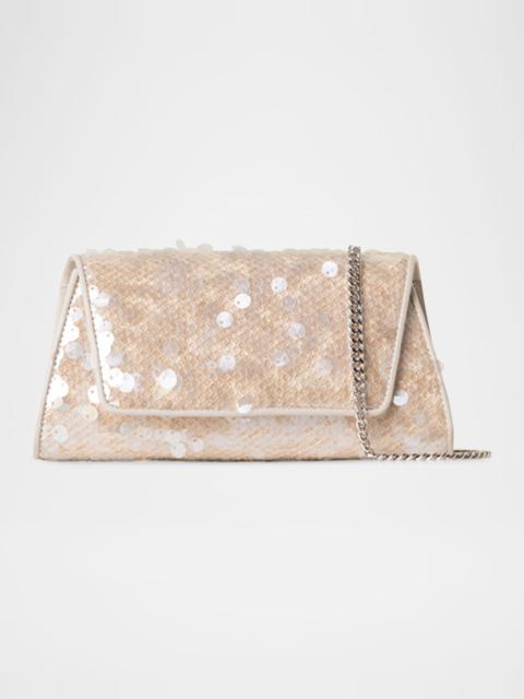 AKRIS Anouk Mini Sequined Trapezoid Clutch Bag