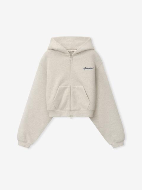 ESSENTIALS Womens Modern Cropped Zip Hoodie