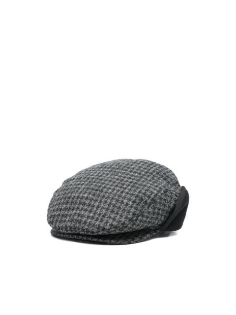 OPEN YY Harris-Tweed foldable ear-flaps biker hat