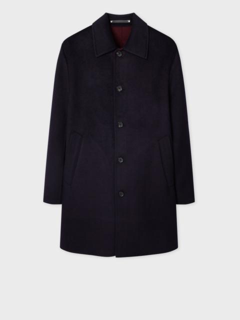 Paul Smith Navy Double-Face Wool-Blend Overcoat