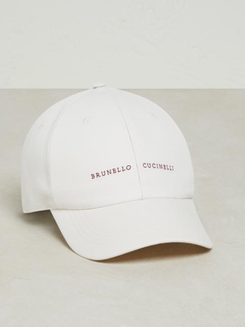 Brunello Cucinelli Baseball cap in twisted cotton gabardine with embroidery