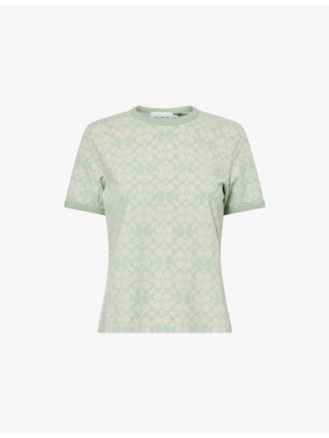 COACH Coach x Brain Dead Signature Ringer Cotton-Jersey T-Shirt