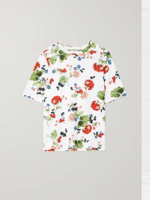 Sofia flora-print cotton-jersey top