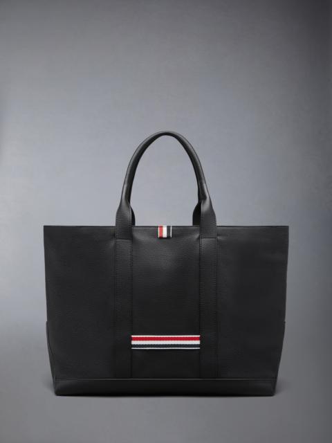 Thom Browne MEDIUM TOOL TOTE IN SOFT PEBBLE GRAIN LEATHER