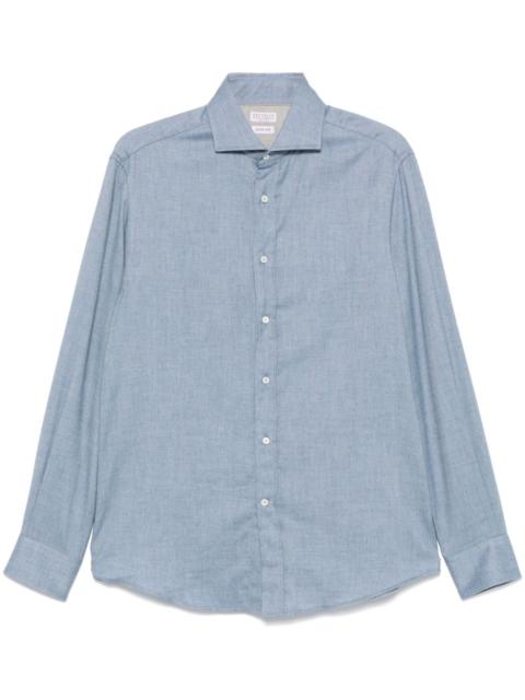 Brunello Cucinelli herringbone shirt