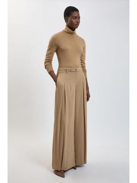 KAREN MILLEN Tailored Crepe Pleated Trousers