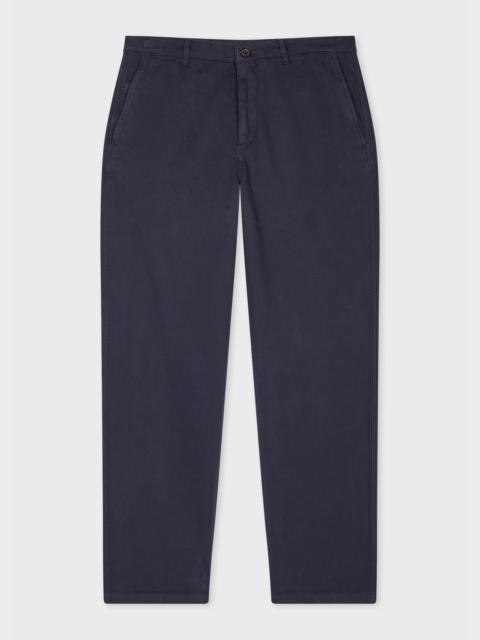 Paul Smith Tapered-Fit Navy Stretch Cotton-Twill Trousers