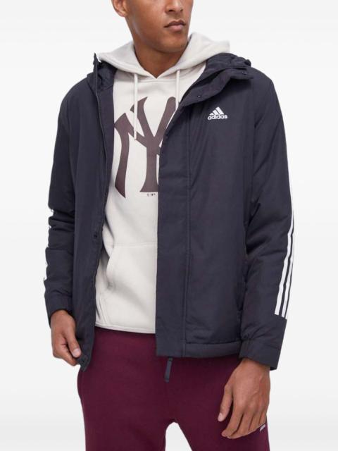 adidas three-stripe hooded jacket