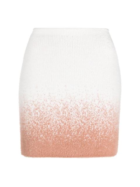 gradient-effect knitted miniskirt
