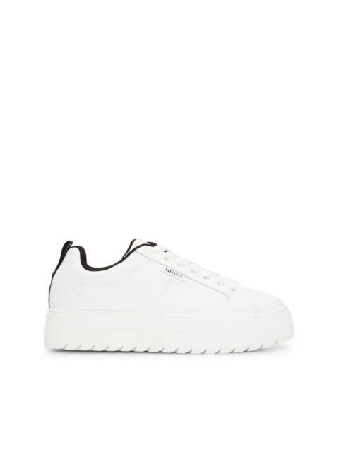 HUGO logo-patch platform sneakers