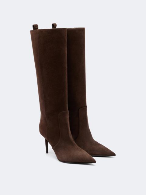 Brunello Cucinelli Monili beadsuede knee-high boots