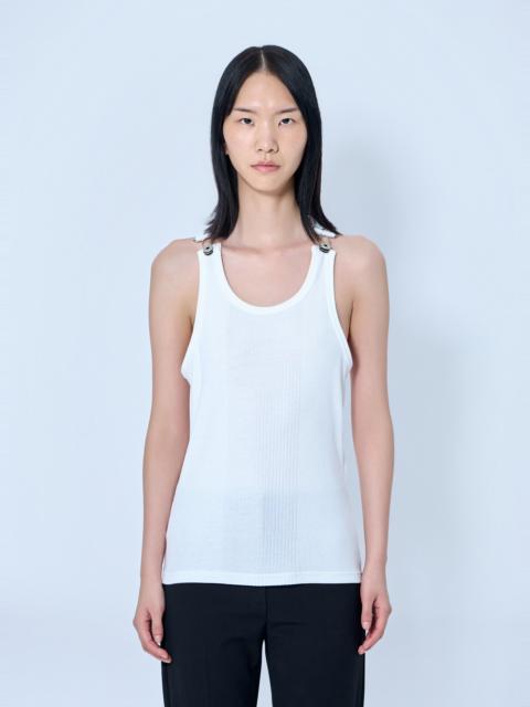 Jean Paul Gaultier Ribbed Tank Top with Metallic Hardware