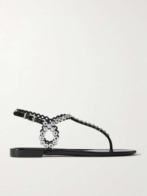 AQUAZZURA Almost Bare crystal-embellished PVC sandals
