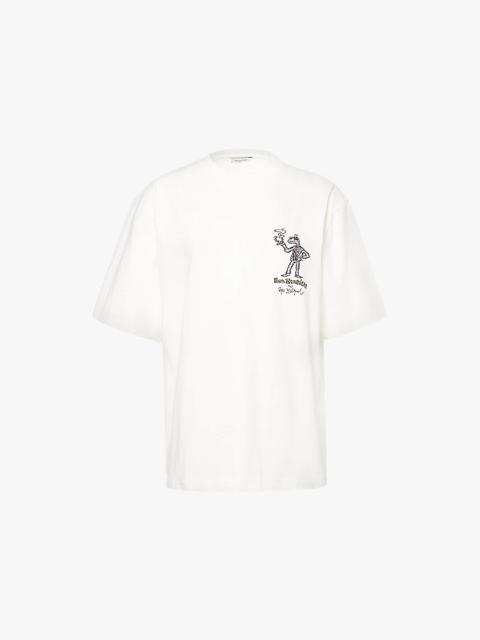 Holzweiler Holzweiler x Caviar Kaspia x Bjarne Melgaard graphic embroidery organic-cotton jersey T-shirt