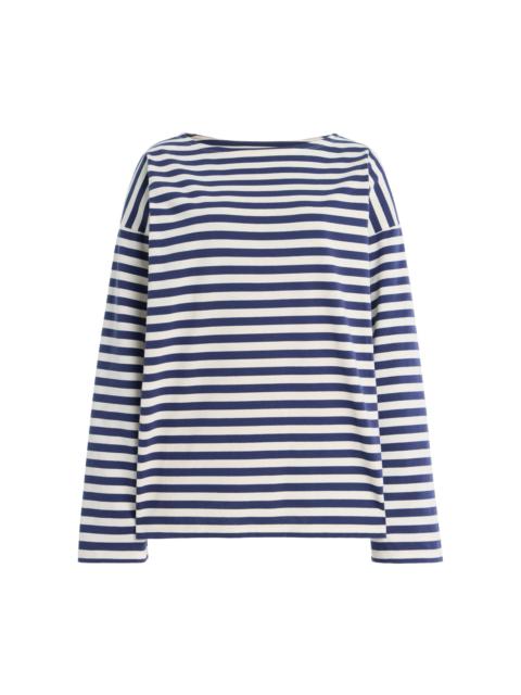 POSSE Haisley Striped Cotton T-Shirt blue