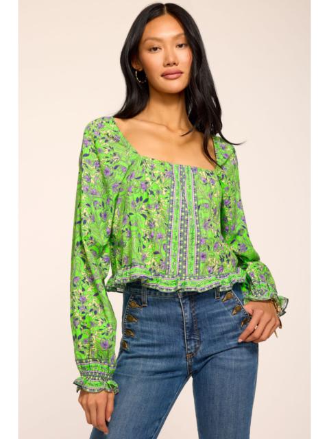 RAMY BROOK Farah Printed Cotton Long Sleeve Top