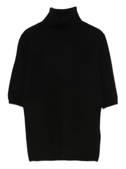 Allude short-sleeve turtleneck sweater