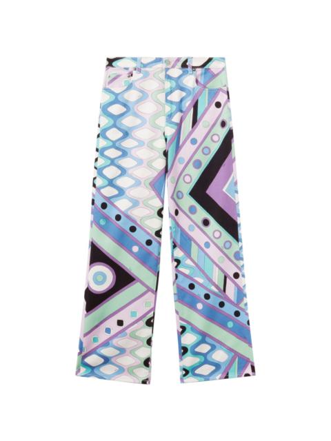 Vivara-print wide-leg trousers