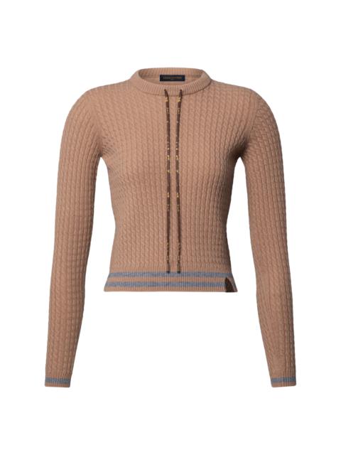 Louis Vuitton Varsity Stripe Cable Knit Pullover