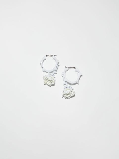 Acne Studios Roses earrings - White