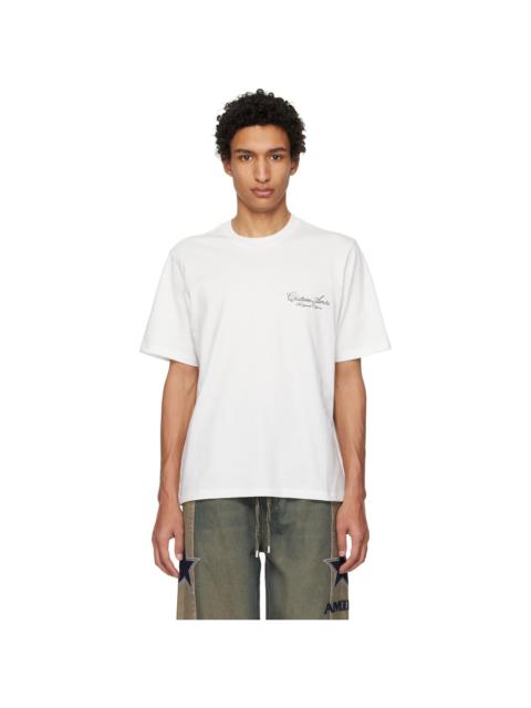 AMIRI White 'Chateau' Script T-shirt