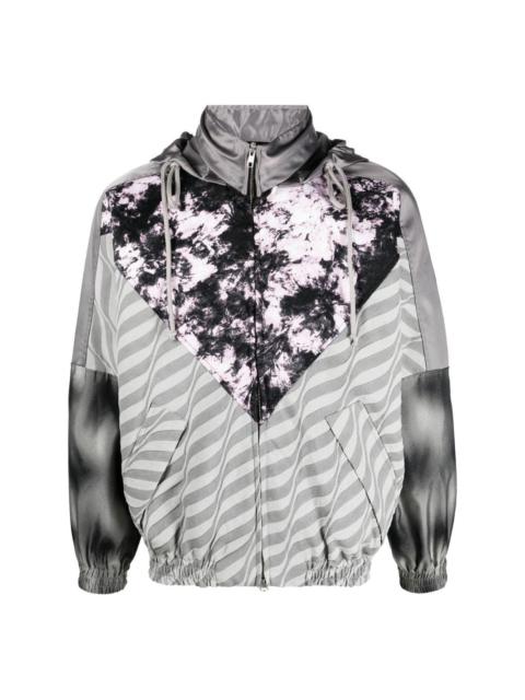 graphic-print hooded jacket