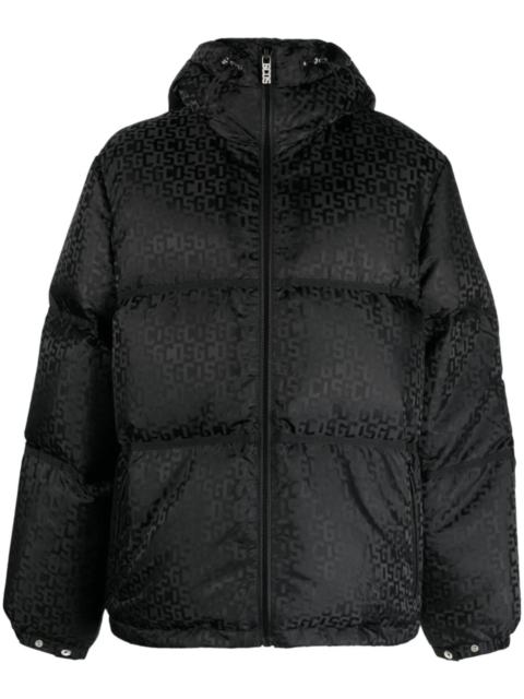 GCDS logo-monogrammed hodded jacket