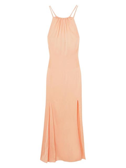 REISS Women's Tallie Satin Gown - Peach