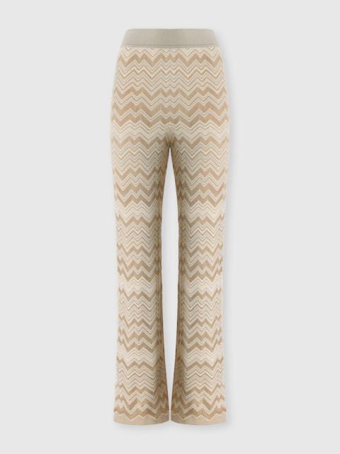 Missoni Zig zag viscose and wool straight-leg trousers