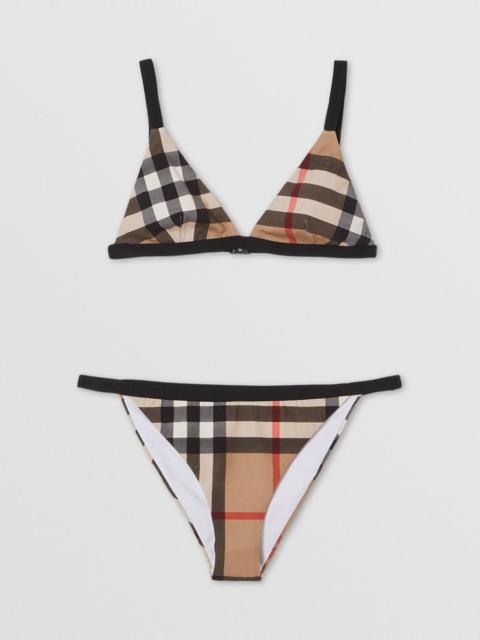 Burberry Check Triangle Bikini