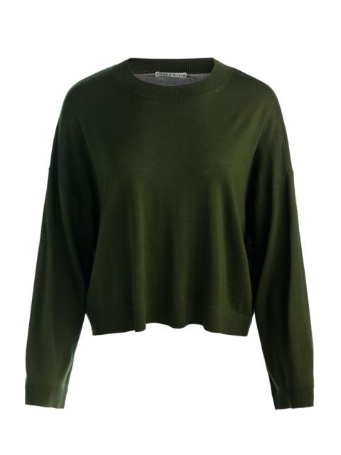 Alice + Olivia MARGIE WOOL PULLOVER - DARK FERN