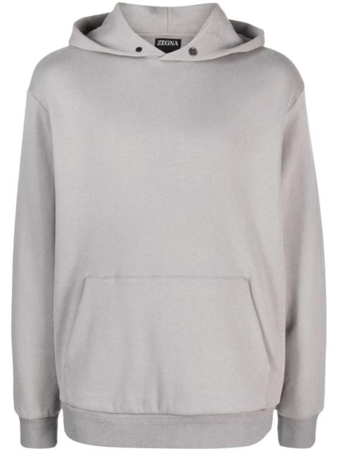 ZEGNA slouchy-hood cotton blend hoodie