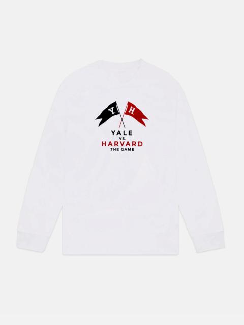J. PRESS YALE X HARVARD "THE GAME" WHITE LONG SLEEVE T-SHIRT