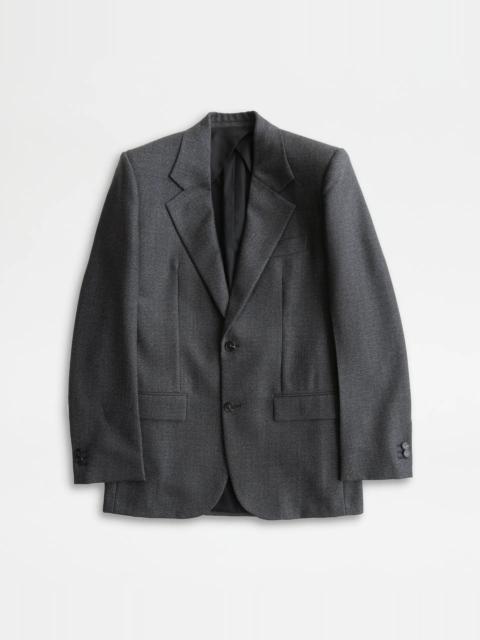 Tod's BLAZER IN WOOL - BLACK, GREY