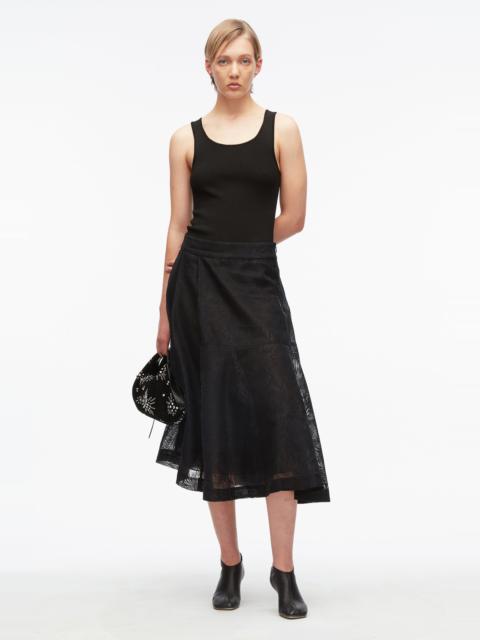 3.1 Phillip Lim Floral Organza Midi Skirt