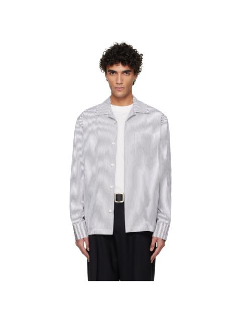 Jil Sander White & Black Lightweight Cotton Shirt