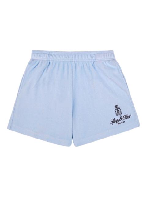 Sporty & Rich embroidered-logo shorts