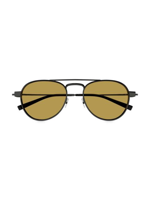 SAINT LAURENT Men's Hyper Rimlock 54MM Round Sunglasses - Ruthenium Yellow