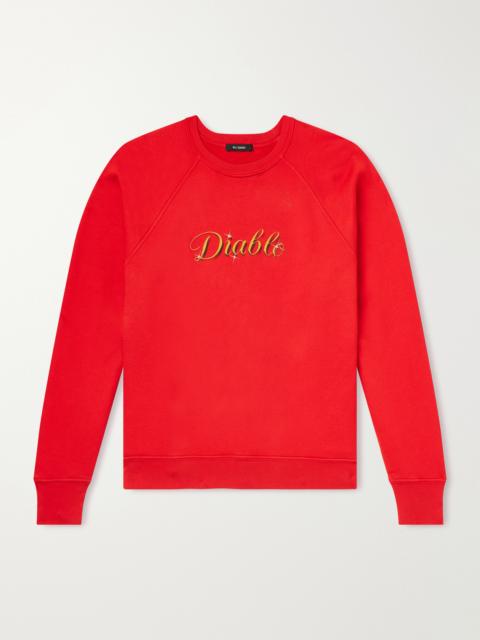 WILLY CHAVARRIA Diablo Printed Cotton-Jersey Sweatshirt