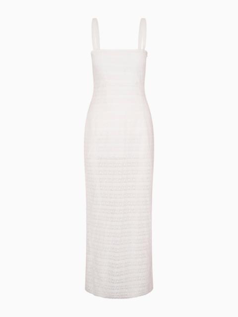 LoveShackFancy Verna Lace Stripe Midi Dress