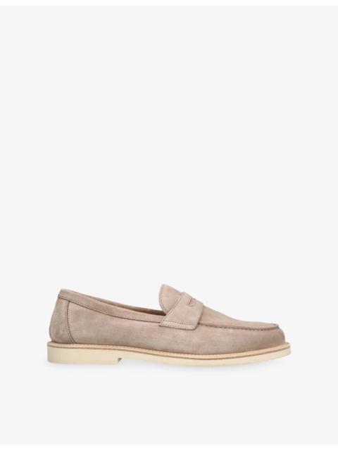 Brunello Cucinelli Penny-Strap Suede Loafers