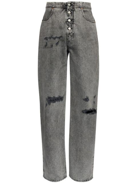 MM6 Maison Margiela distressed wide-leg jeans