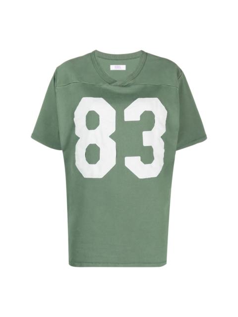 number-print cotton T-shirt