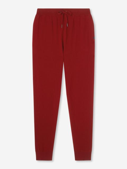 Derek Rose Men's Track Pants Finley 10 Cashmere Red