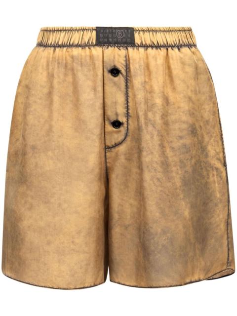MM6 Maison Margiela distressed-finish shorts