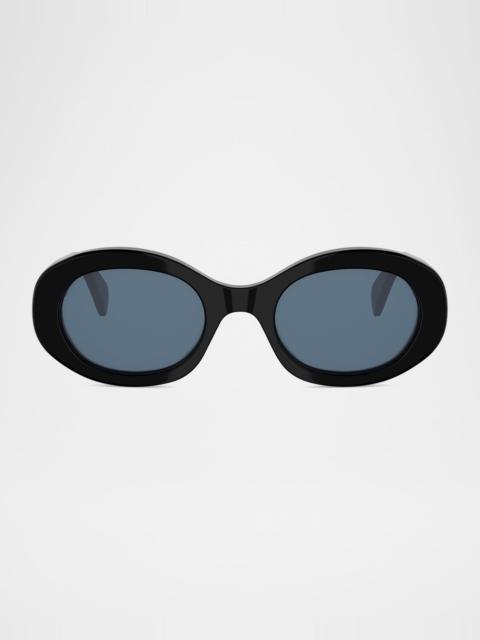 CELINE Triomphe Acetate Oval Sunglasses