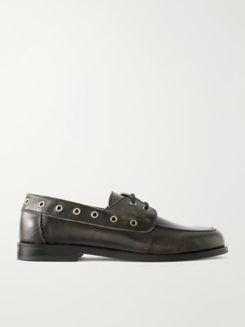mfpen Scout Leather Boat Shoes