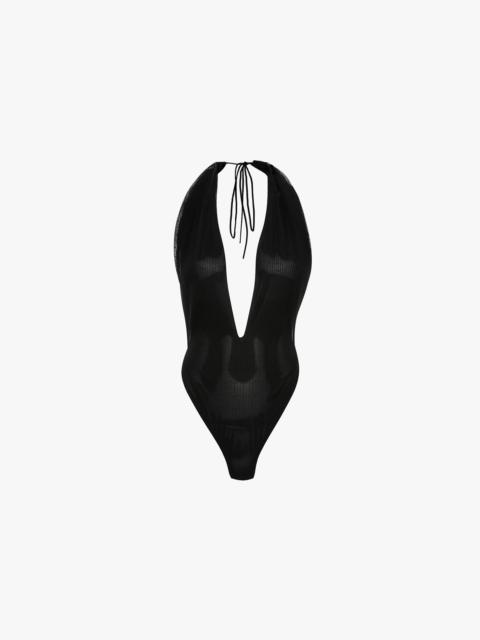 Victoria Beckham Halter Neck Bodysuit In Black